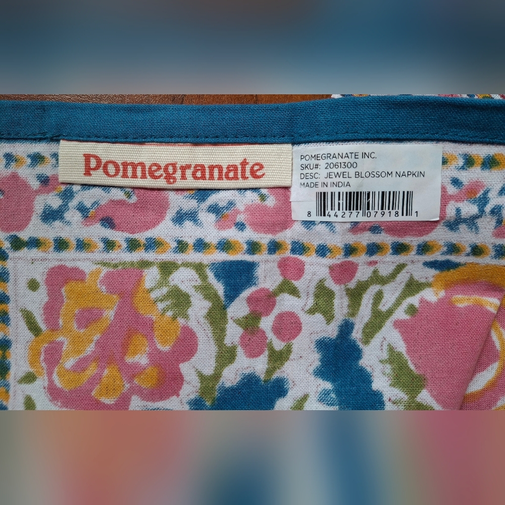 Pomegranate Placemat & Napkins Set For One Jewel Blossom - Picture 9 of 14
